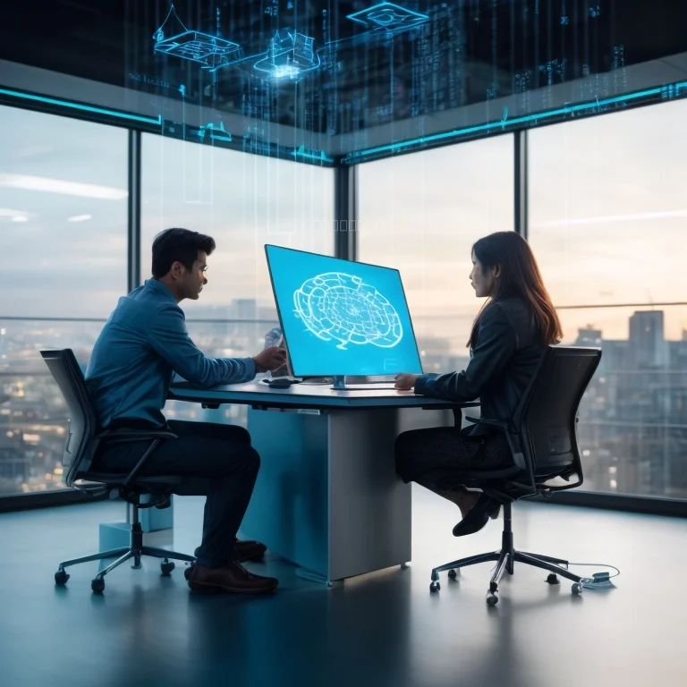 Illustration showing AI integration process